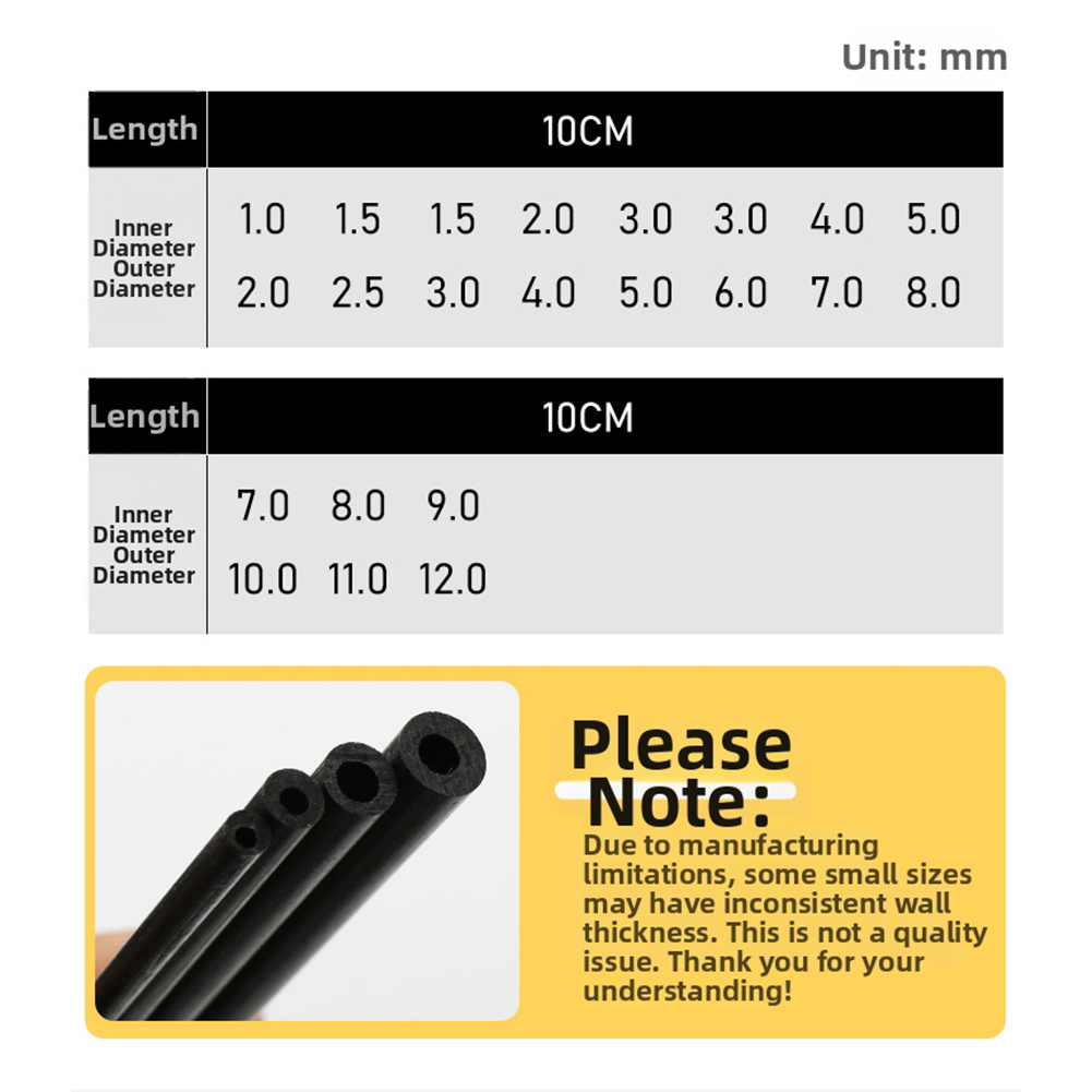 10cm Black Hollow Carbon Fiber - Fishing Rod Tip Replacement recension och pris